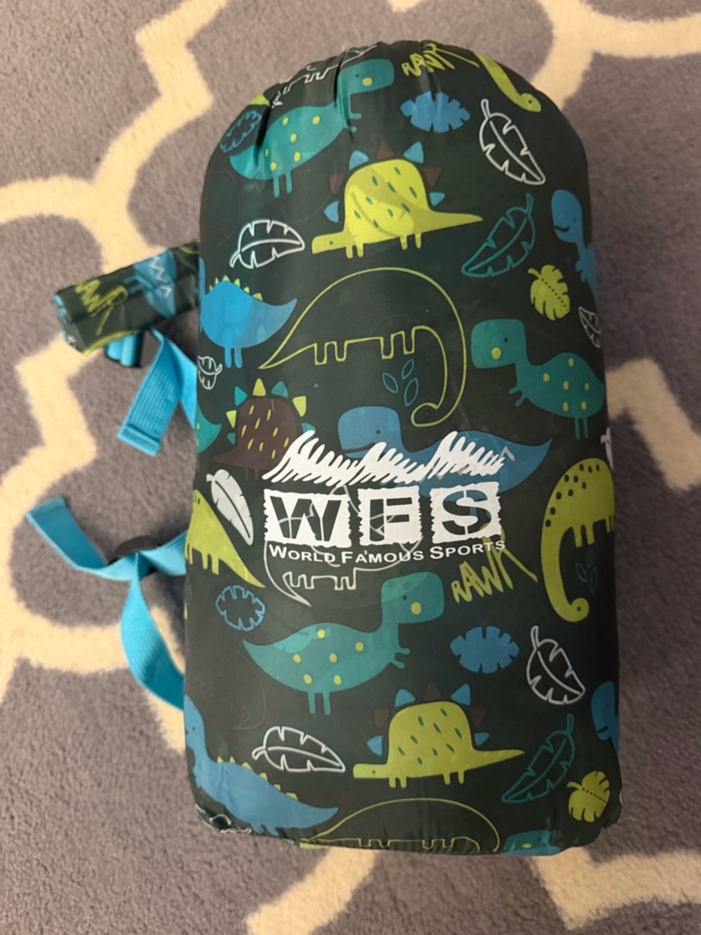 WFS World Famous Sports Dino Print Sleeping Bag / Roll